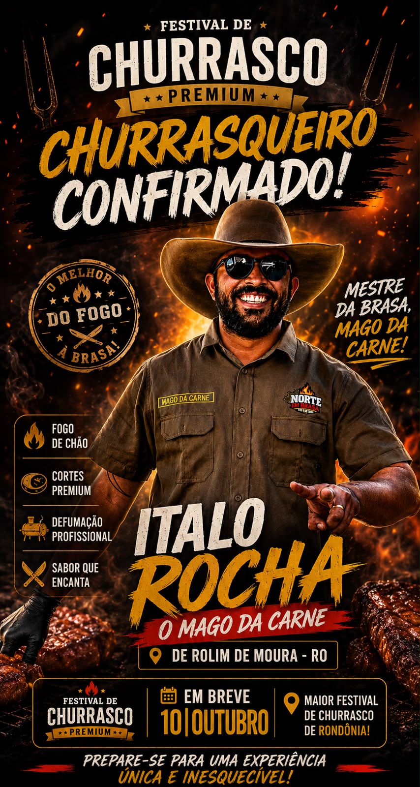 Italo Rocha — O Mago da Carne, churrasqueiro confirmado